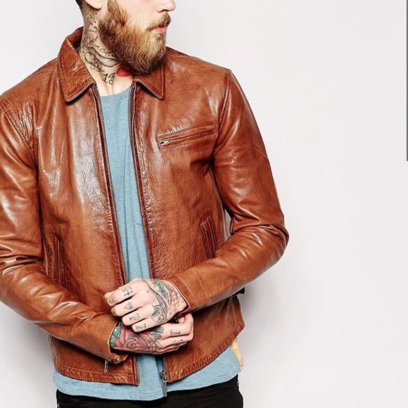 nudie leather biker jacket